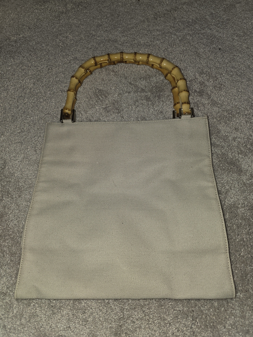 GAP Canvas Tote in Cream with Black Lining